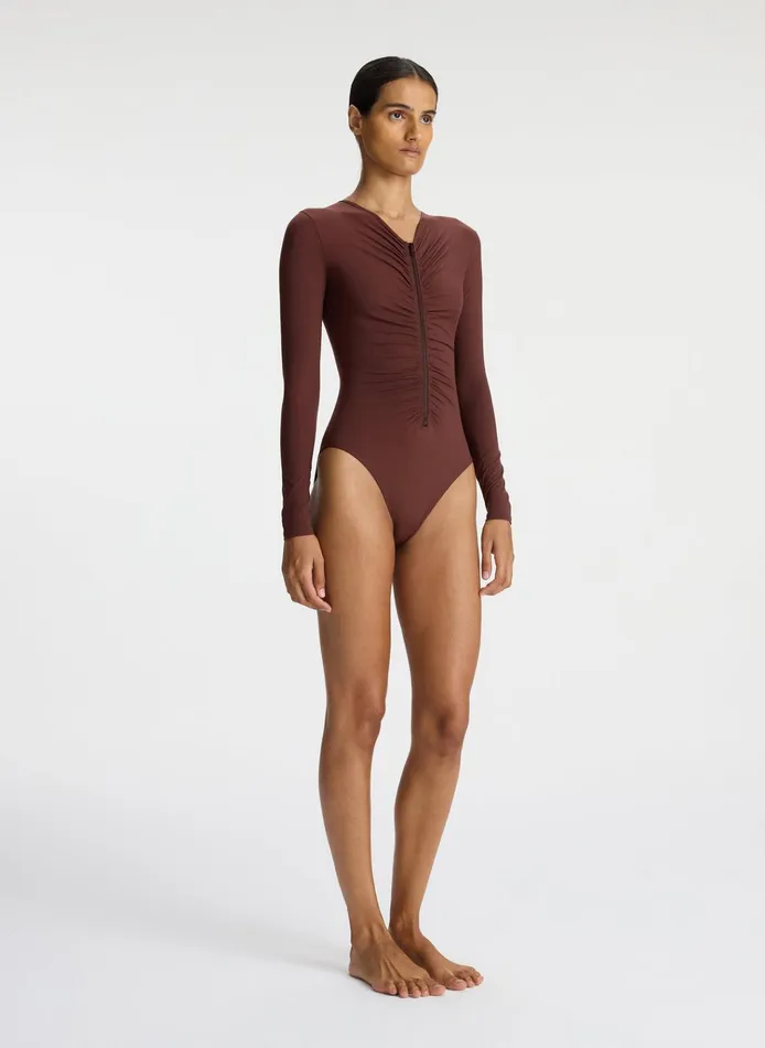 Women Swim ALC Ansel Swimsuit Carob