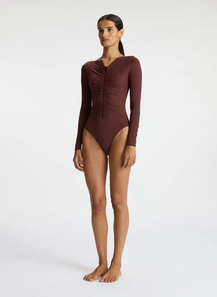 Women Swim ALC Ansel Swimsuit Carob