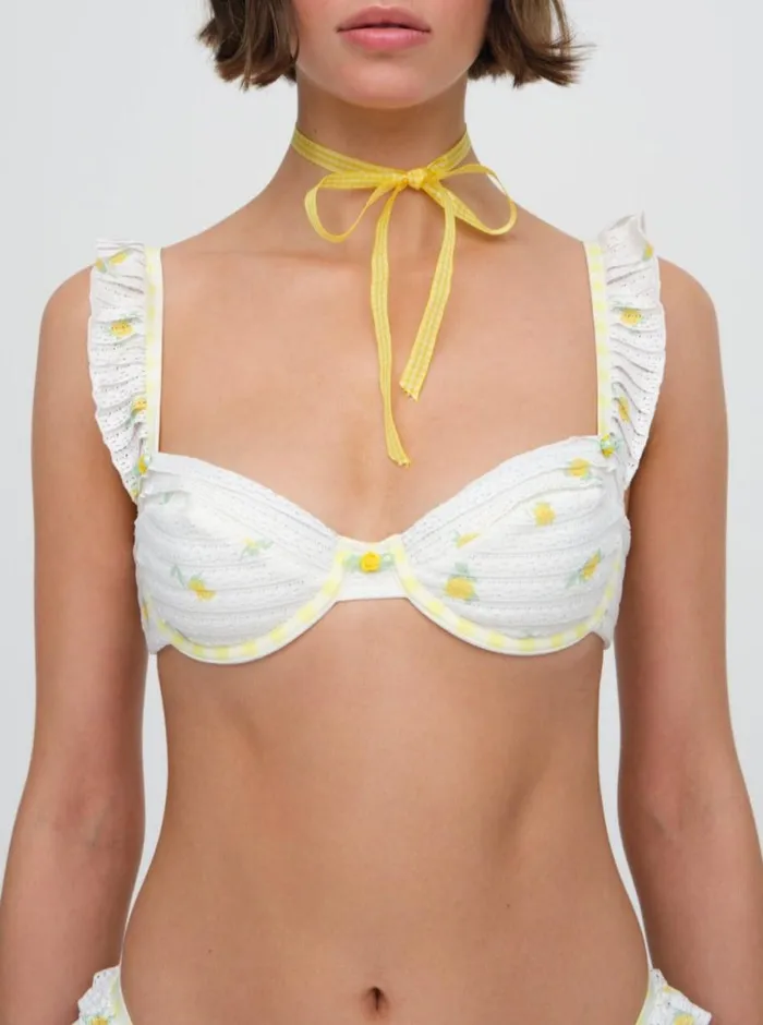 Women Swim For Love and Lemons Lilia Underwire Bikini Top White Women Swim For Love and Lemons Lilia Underwire Bikini Top White