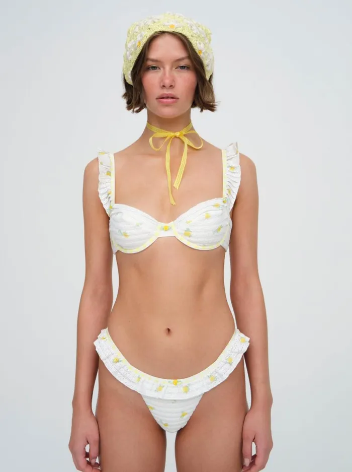 Women Swim For Love and Lemons Lilia Underwire Bikini Top White Women Swim For Love and Lemons Lilia Underwire Bikini Top White