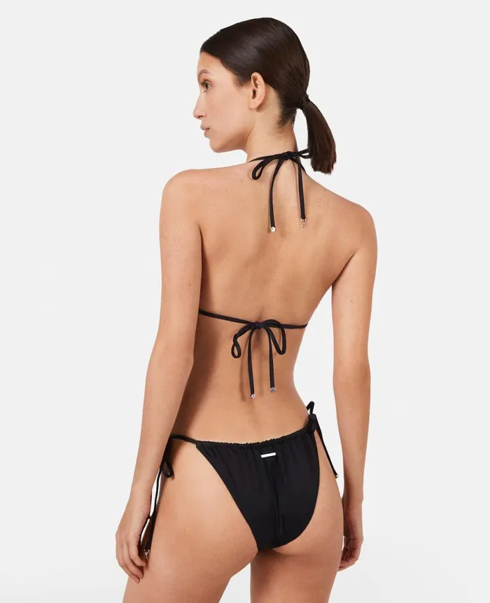 Women Swimwear Stella McCartney Diamant Star SideTie Bikini Briefs Black