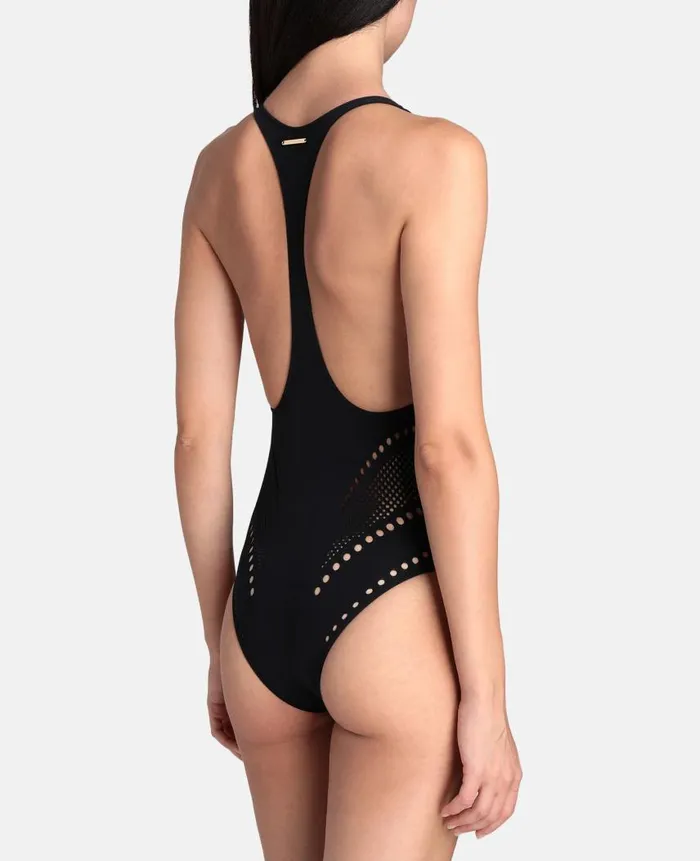 Women Swimwear Stella McCartney Stellawear Graphic Bodysuit Black