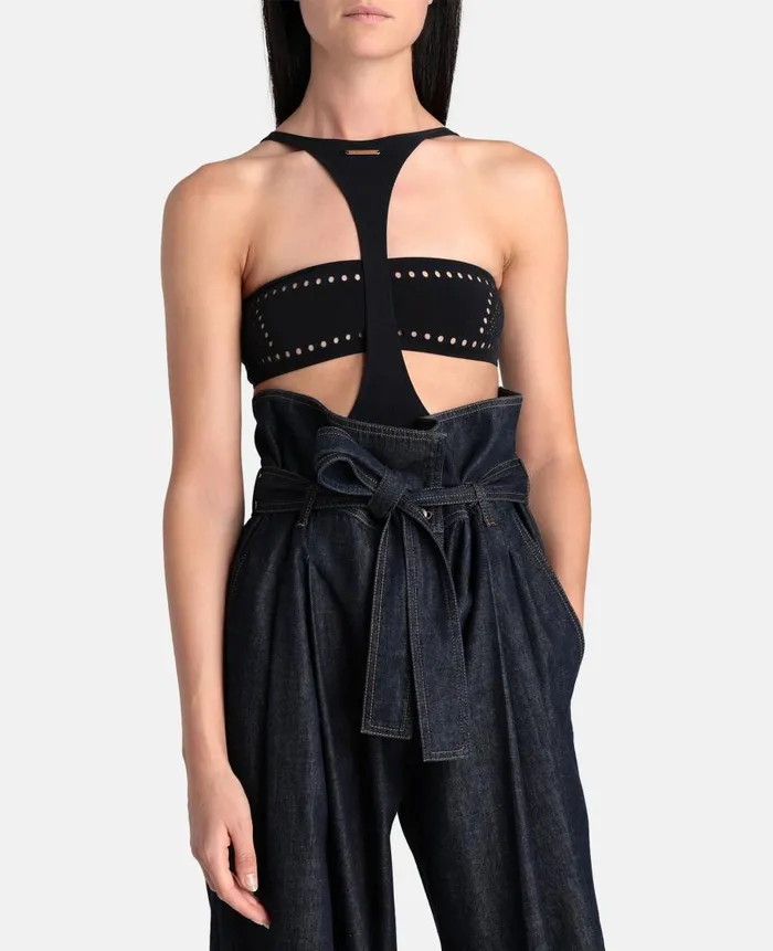 Women Swimwear Stella McCartney Stellawear Graphic Bodysuit Black