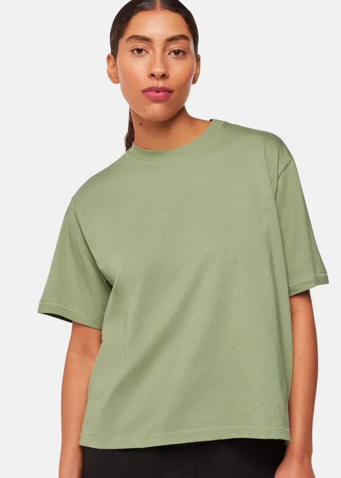 Women TShirts Whistles Khaki Relaxed Tee