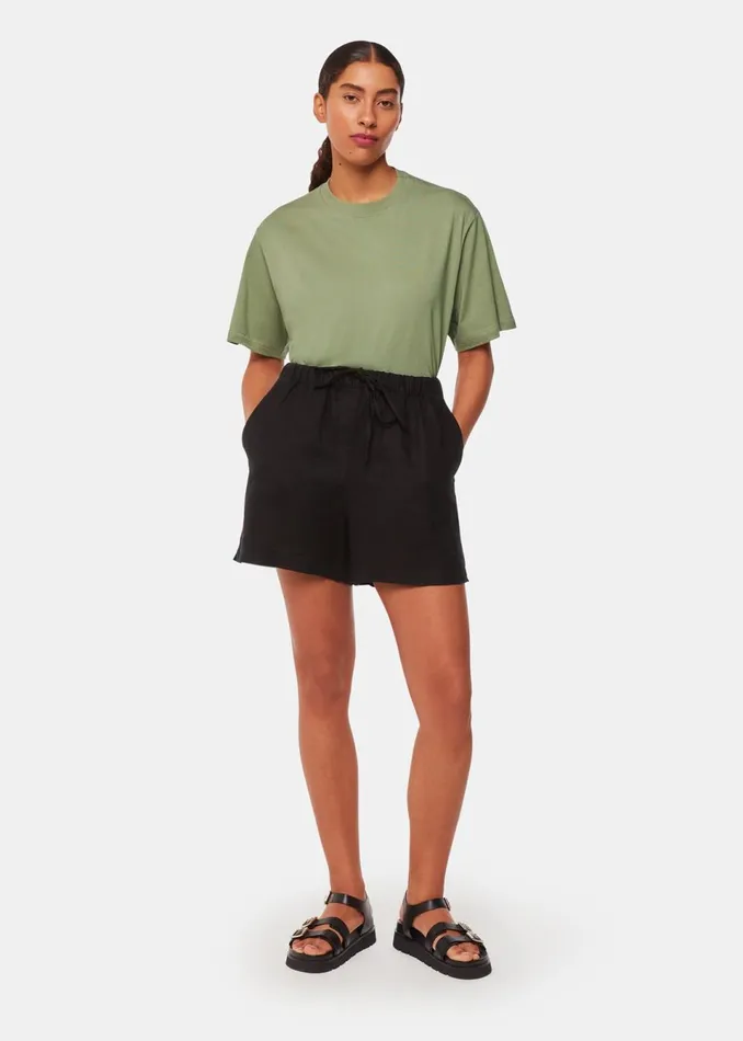 Women TShirts Whistles Khaki Relaxed Tee