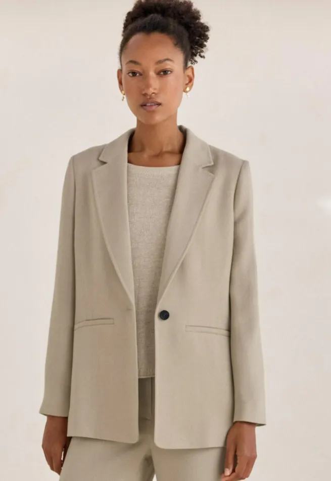 Women Tailored Blazer Pale Natural Poetry Fashion Jackets and Coats