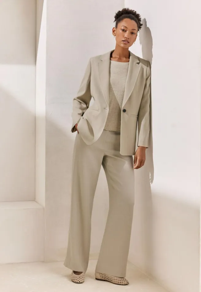 Women Tailored Blazer Pale Natural Poetry Fashion Jackets and Coats
