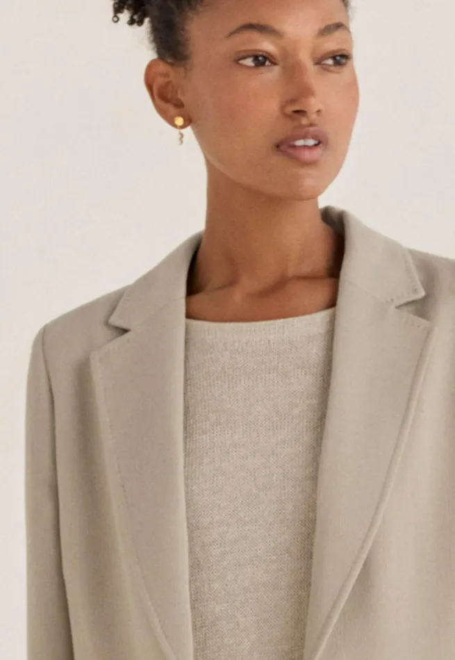 Women Tailored Blazer Pale Natural Poetry Fashion Jackets and Coats