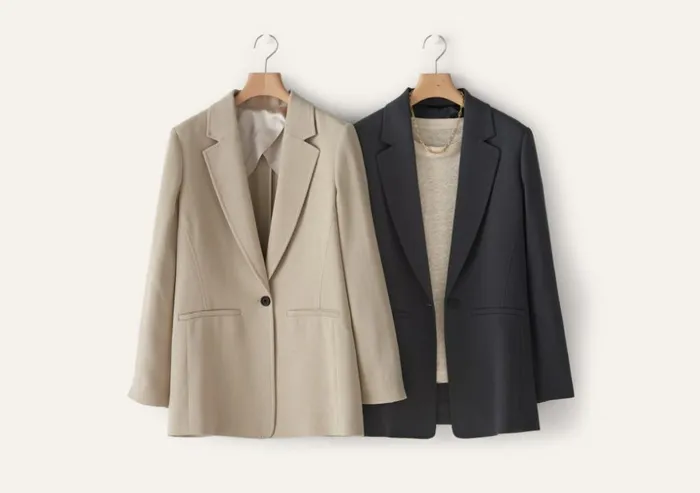 Women Tailored Blazer Pale Natural Poetry Fashion Jackets and Coats