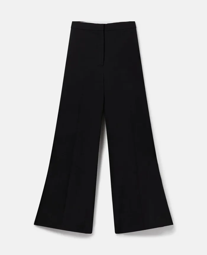 Women Tailoring Stella McCartney Pleated HighRise WideLeg Wool Trousers Midnight Black Women Tailoring Stella McCartney Pleated HighRise WideLeg Wool Trousers Midnight Black