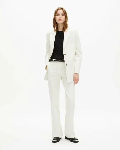 Women Tailoring The Kooples Ecru Cotton Tailored Jacket White