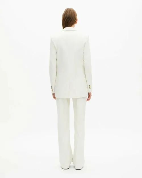 Women Tailoring The Kooples Ecru Cotton Tailored Jacket White