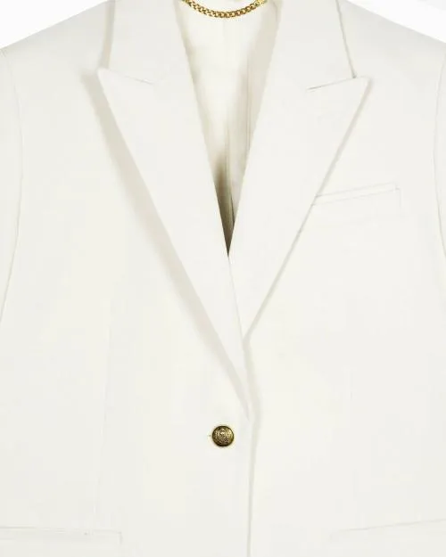 Women Tailoring The Kooples Ecru Cotton Tailored Jacket White