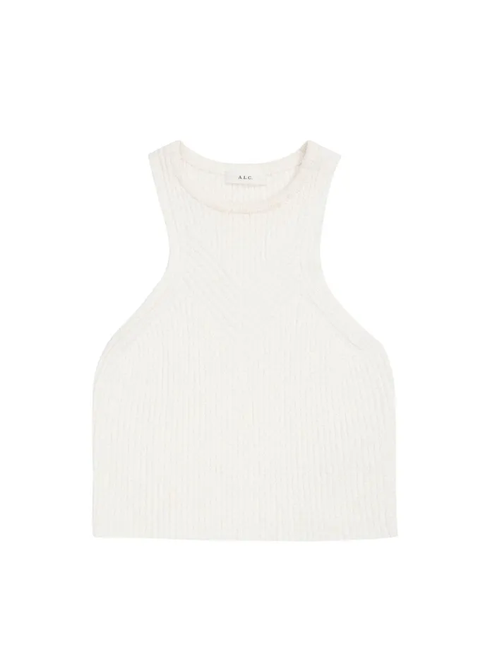 Women Tees and Tanks ALC Lucy Rib Knit Top White