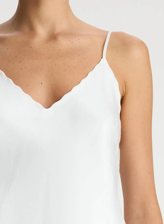 Women Tees and Tanks ALC Malia Scalloped Camisole Top White