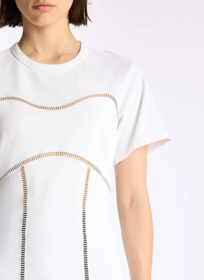 Women Tees and Tanks ALC Wes Cotton Jersey Top White