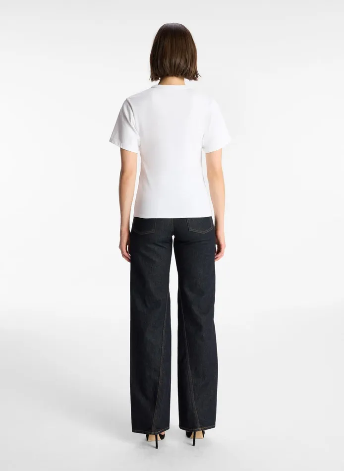 Women Tees and Tanks ALC Wes Cotton Jersey Top White