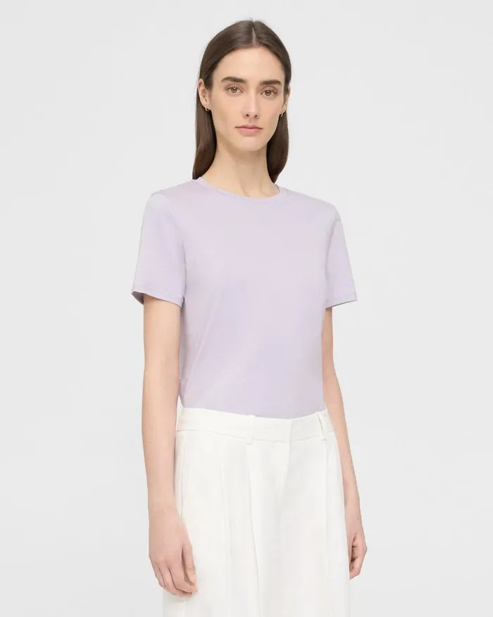 Women Theory Suits Easy Tee In Organic Cotton Hydrangea