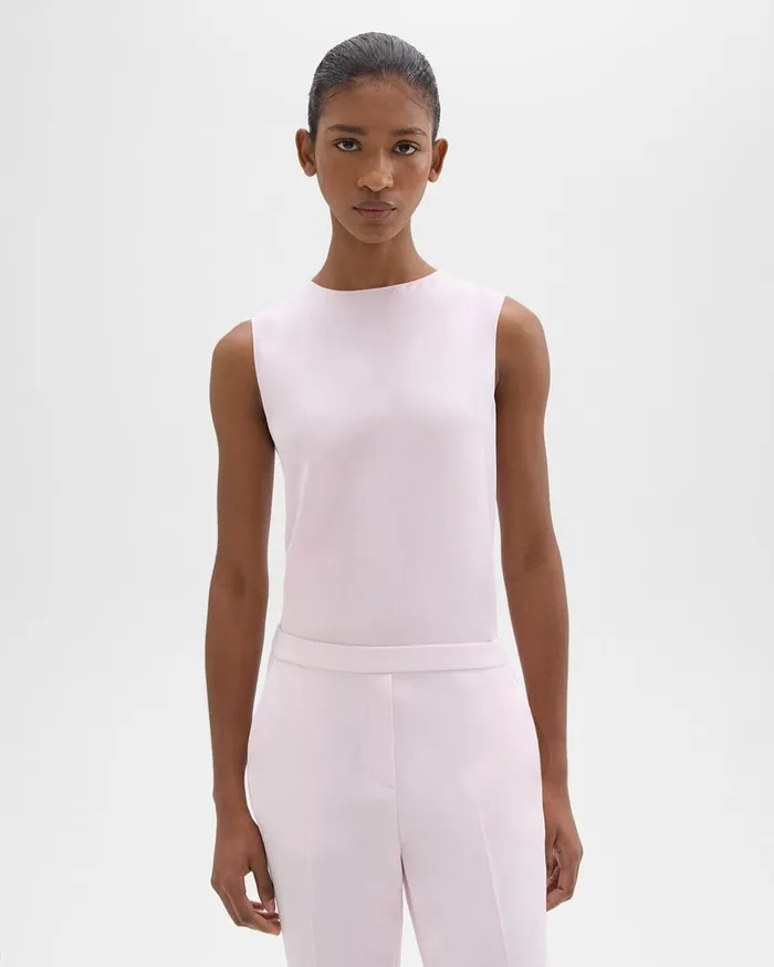 Women Theory Suits Shell Top In Silk Georgette Bloom