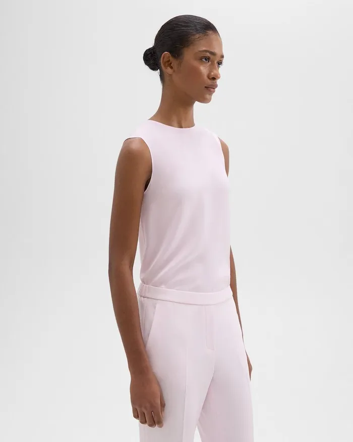 Women Theory Suits Shell Top In Silk Georgette Bloom