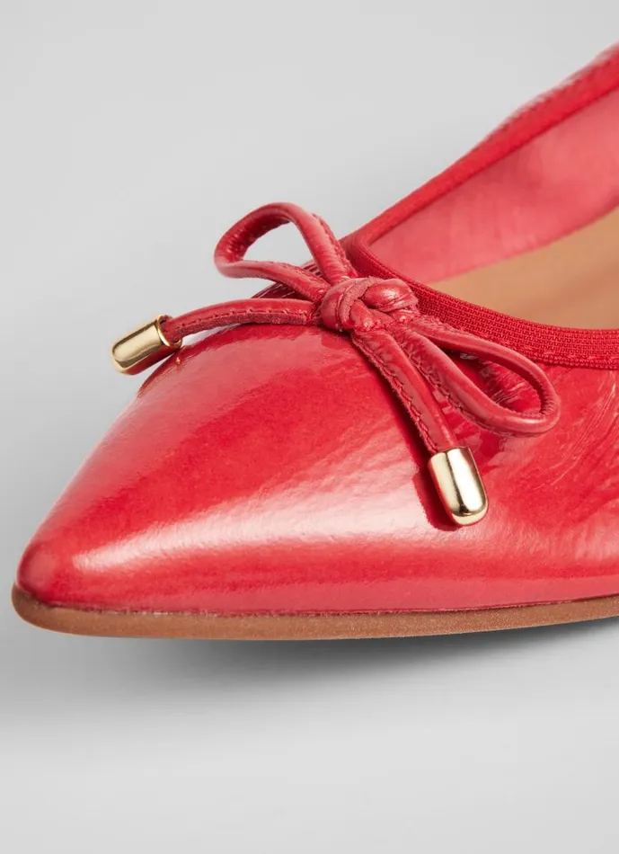 Women Tilly Red Pointed Ballerina Flat Raspberry LKBennett Flats Women Tilly Red Pointed Ballerina Flat Raspberry LKBennett Flats