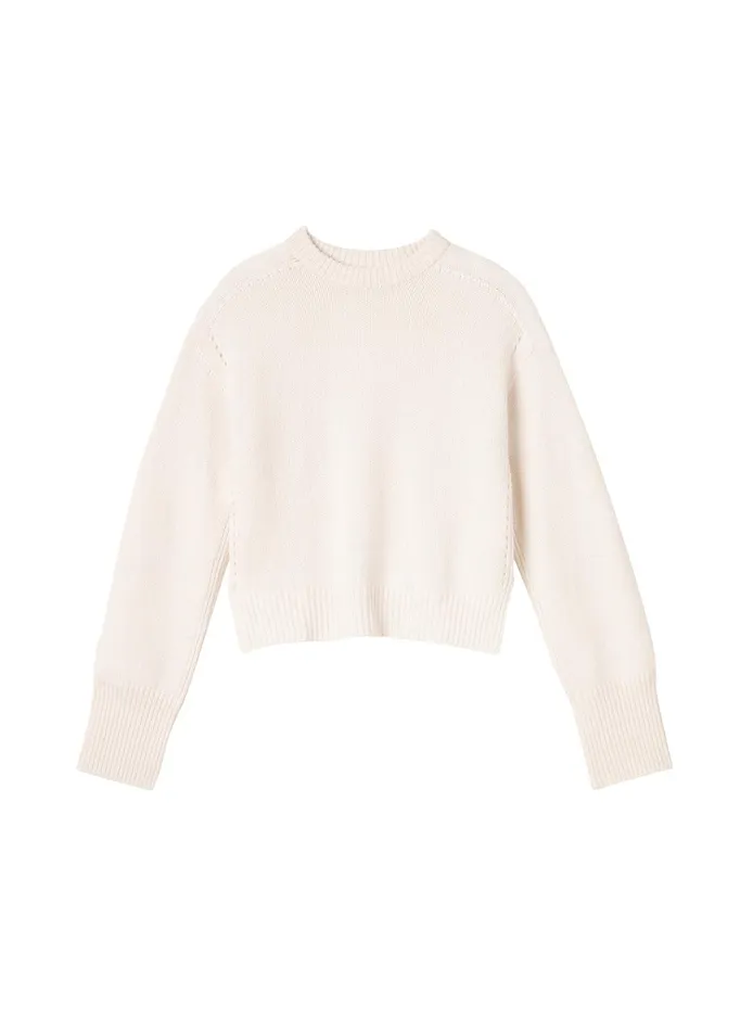 Women Tops ALC Asher Cashmere Sweater Natural