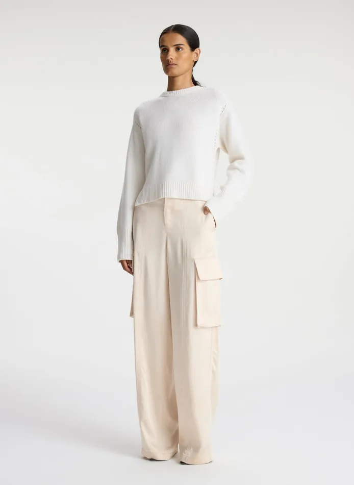 Women Tops ALC Asher Cashmere Sweater Natural