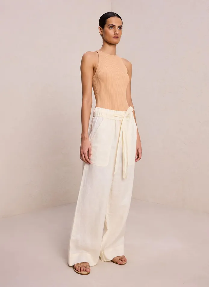Women Tops ALC Ashley Rib Knit Bodysuit Biscotti