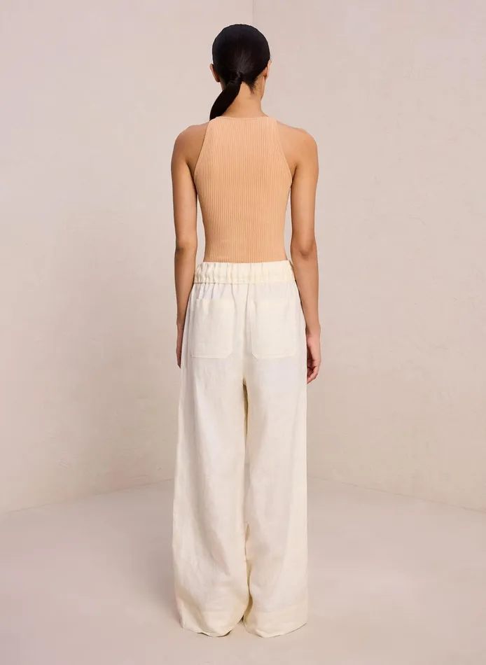 Women Tops ALC Ashley Rib Knit Bodysuit Biscotti