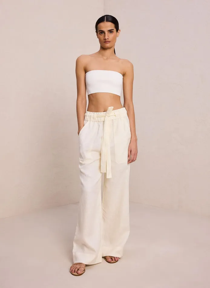 Women Tops ALC Dean Strapless Knit Bra Off White