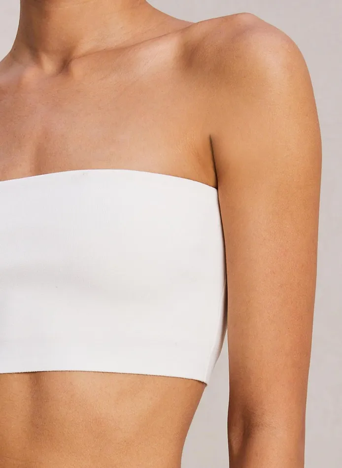 Women Tops ALC Dean Strapless Knit Bra Off White