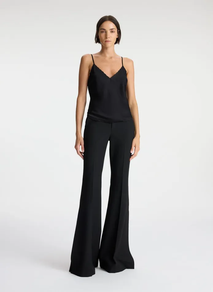 Women Tops ALC Malia Scalloped Camisole Top Black