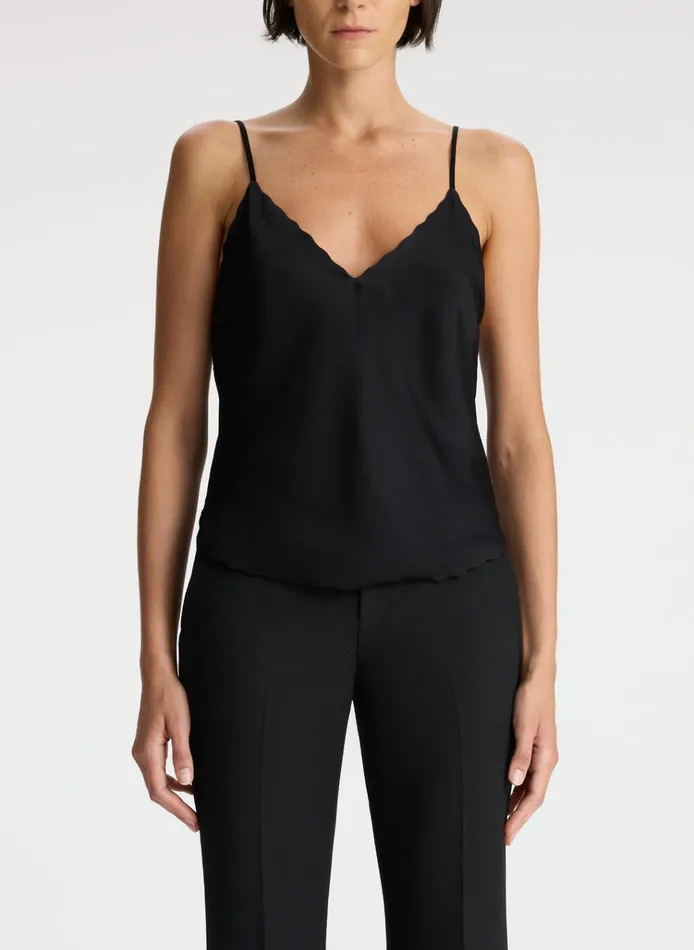 Women Tops ALC Malia Scalloped Camisole Top Black