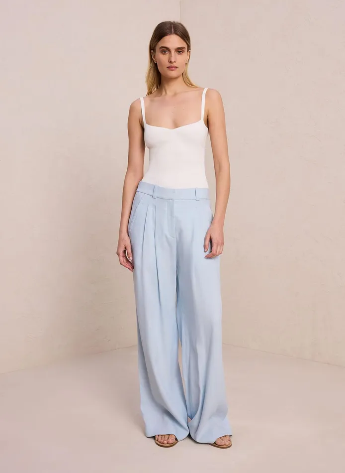 Women Tops ALC Milo Rib Knit Top Off White