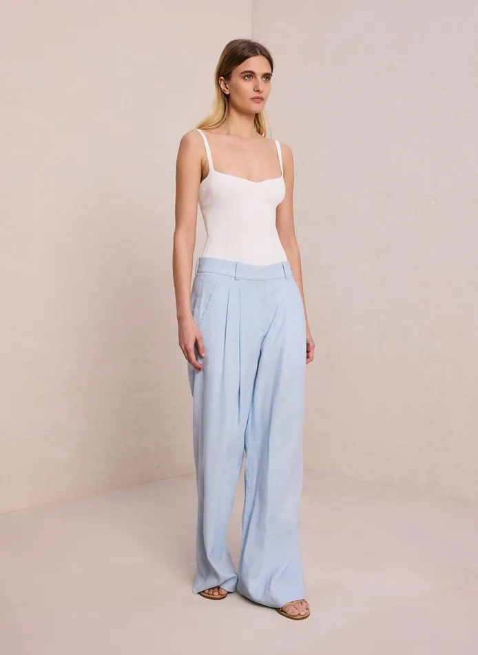 Women Tops ALC Milo Rib Knit Top Off White