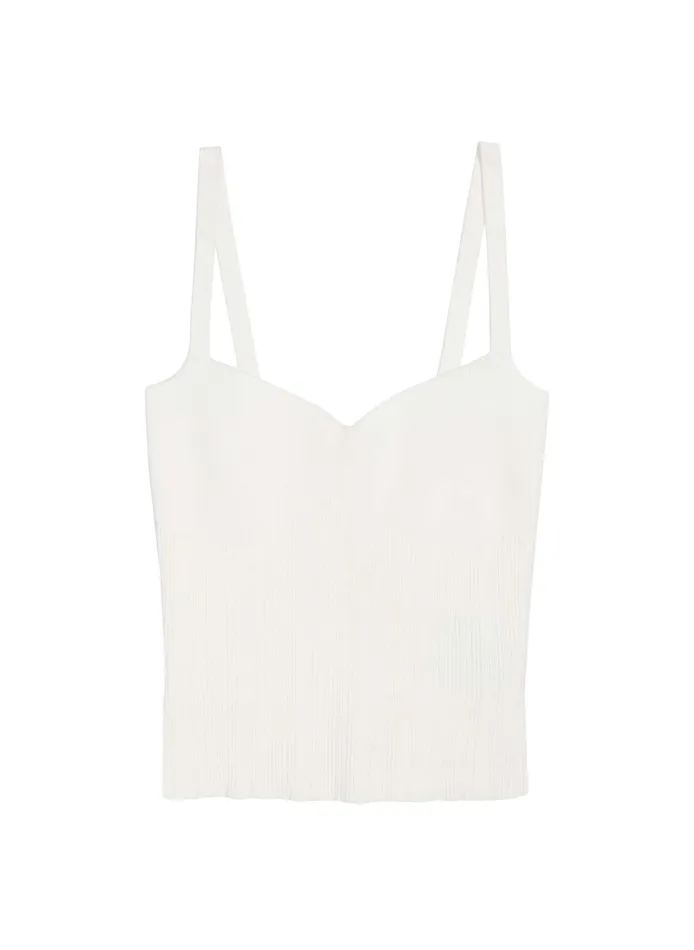 Women Tops ALC Milo Rib Knit Top Off White