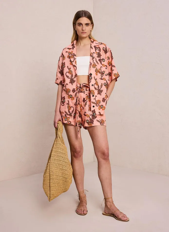 Women Tops ALC Sullivan Linen Top Sandstone Multi