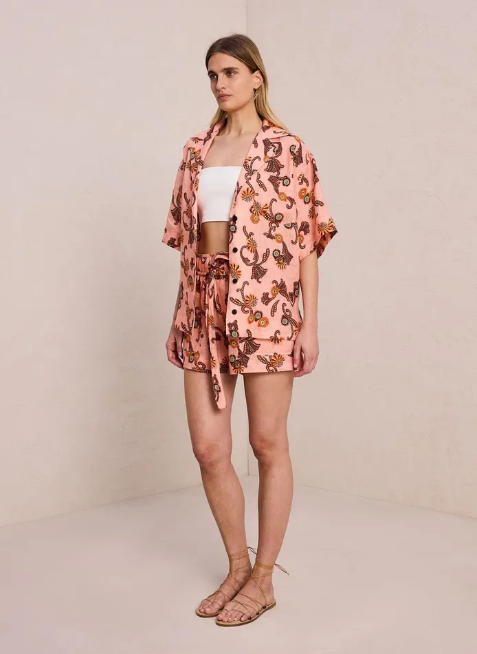 Women Tops ALC Sullivan Linen Top Sandstone Multi