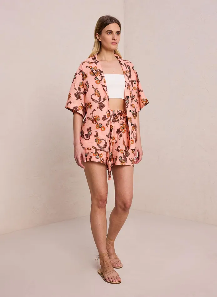 Women Tops ALC Sullivan Linen Top Sandstone Multi