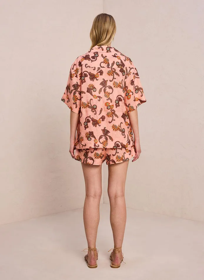 Women Tops ALC Sullivan Linen Top Sandstone Multi