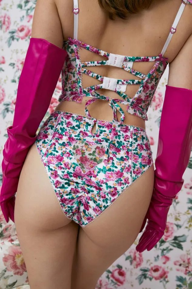 Women Tops For Love and Lemons Heart Bloom Bustier Pink Women Tops For Love and Lemons Heart Bloom Bustier Pink