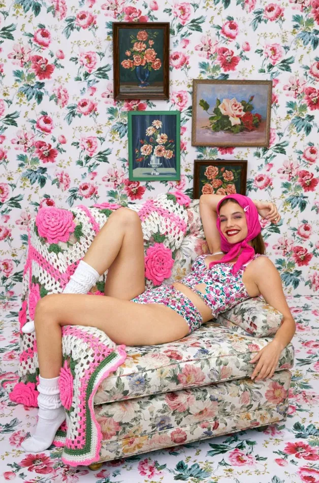 Women Tops For Love and Lemons Heart Bloom Bustier Pink Women Tops For Love and Lemons Heart Bloom Bustier Pink