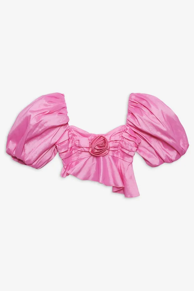 Women Tops For Love and Lemons Judith Crop Blouse Pink Women Tops For Love and Lemons Judith Crop Blouse Pink
