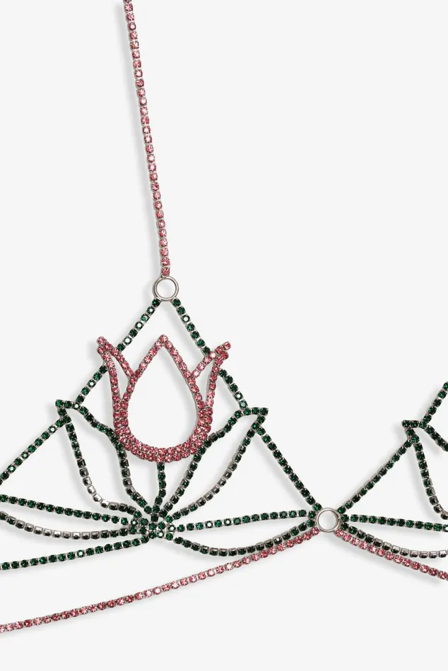 Women Tops For Love and Lemons Tulip Rhinestone Bralette Pink Women Tops For Love and Lemons Tulip Rhinestone Bralette Pink