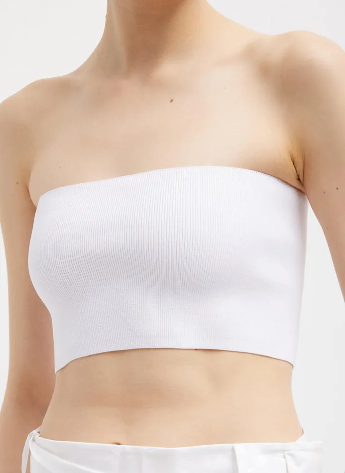 Women Tops Tibi Bandeau White