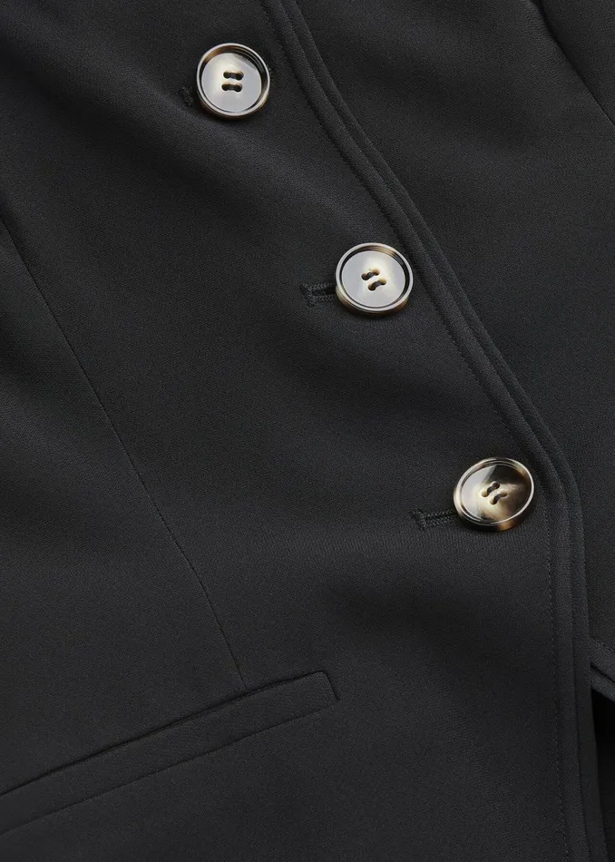 Women Tops Whistles Black Sofia Crepe Waistcoat