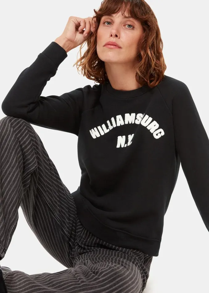 Women Tops Whistles Black Williamsburg Logo Sweat