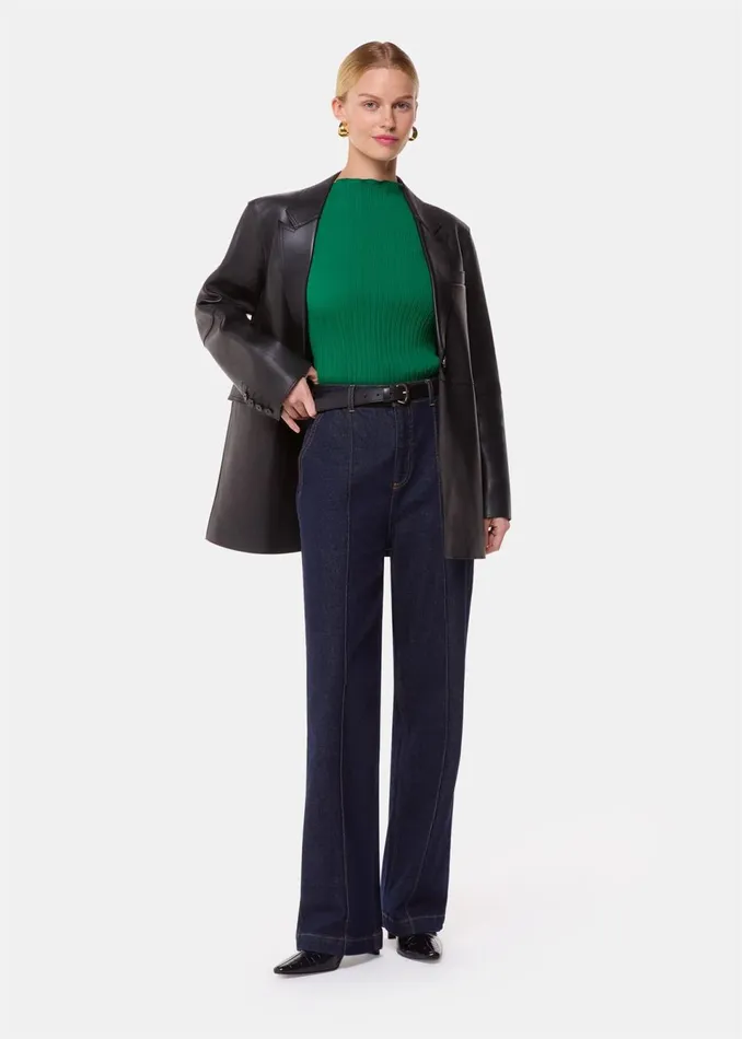 Women Tops Whistles Green Elsa Plisse Top