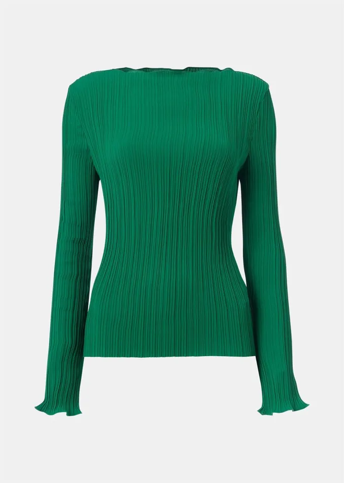 Women Tops Whistles Green Elsa Plisse Top