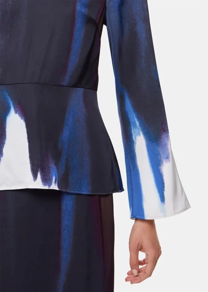 Women Tops Whistles Multicolour Ice Dye Print Top
